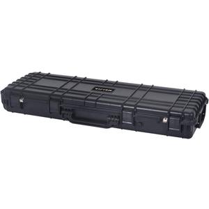 MEIJIA Portable Rolling Waterproof All Weather Hard Rifle Case,Gun case with Wheels,Customizable Fit Foam Included,Fit for Rifle,Guns,Shotguns, Airsoft Gun (44.37"x15.98"x6.1", Black)