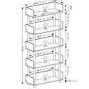 Furinno Turn-N-Tube Book Shelf, 5-Tier Bookshelf, Bookcases, French Oak