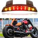 DREAMIZER Motorcycle Chopped Rear Fender Edge LED Brake License Plate Tail Light Stop Running Light Turn Signal Lamp for Harley Sportster XL883N 1200N XL1200V XL1200X (Black Lens)