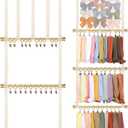 POVETIRE Headband Holder Hair Bows Organizer for Girls,Baby Headbands Hair Accessories Organizer Storage Headband Wall Hanging Decor for Nursery Toddler Girls Room (Bronze Vintage Color)