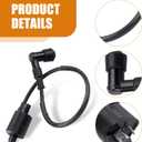 Downhill Motorcycle Racing Ignition Coil, Compatible with CG125/150/250CC High Voltage Package Ignition Coil 90 Degrees, for ATV and Off-road Motorcycle Accessories (Black)