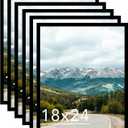 18x24 Picture Frame Black for Wall Hanging, Wood 18 x 24 Frame Poster Photo Frame for Wall Horizontally or Vertically, Black, 6 Pack