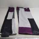 Modern Curtains Purple and Gray Black Blackout Rod Pocket Curtains for Bedroom Living Room Kitchen Decor Thermal Insulated Window Drapes 2 Panel Set  52"x 45" 2 Panel