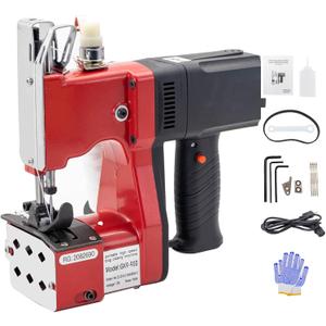 Electric Bag Sewing Machine - Ind. Handheld Bag Closer & Closing Stitcher GK9-900 for Woven Rice & Leather Bags (Plug-in)