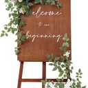 Ling's moment 2pcs Wedding Flowers Garland Artificial Floral Swag Arch Decorations Greenery Arrangements Lilac & Gold Ceremony Reception Garden Easel Wall Home Entryway Outdoor NOT Include Sign