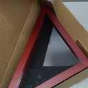 Wooden Flag Box Display Case for Small 3'x5' Folded American Flag (Not fit 9.5'x5' Burial Flag), Military Veteran Flag Shadow Box with HD Tempered Glass, Wall Mounted Triangle Flag Frame, Brown Finish