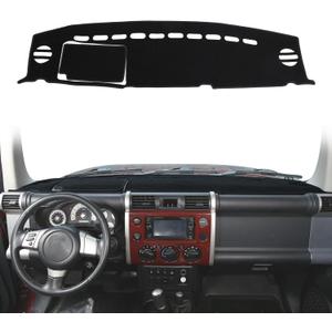 Fit for Toyota FJ Cruiser 2007-2021 Dashboard Cover Mat Sun Pad, Car Center Console Dash Mat Pad Sun Shade Non-Slip Cover, Keeps Your Vehicle Cool, Black