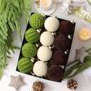 Jetec 12 Pcs Neutral Velvet Christmas Ball Ornaments 2.36 Inch Flocked Xmas Tree Hanging Decoration Plastic Velvet Christmas Ornaments with 6 Styles for Xmas Holiday Party Decoration