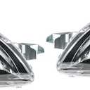 labwork Replacement for Toyota Yaris 2007-2011 Sedan Black Housing Projector Headlight Assembly Pair Left+Right Side (Passenger Driver Side)