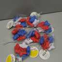 40 Pieces Patriotic Foam Star Stress Ball Bulk Mini Foam Star Smile Face Stress Balls Red White Blue Funny Smile Face Toys Relief Star for 4th of July Party School Carnival Reward