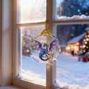 2 x Dragon Christmas Ornaments for Tree Decoration, 2.75in Glass Decorative Hanging Ornaments, Xmas Tree Dragon Decor, Holiday Presents, Gift Exchange Ideas (Aurora Violetwing)