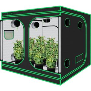 Grow Tent 96"x96"x78", High Reflective Mylar Dark Room with Observation Window, Removable Floor Tray and Tool Bag for Indoor Plant Growing 8'X8