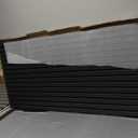 Art3d 2 Wood Slat Acoustic Panels for Wall and Ceiling - 3D Fluted Sound Absorbing Panel with Wood Finish - Matte Black