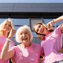 2 x Sureio Breast Cancer Awareness Party Favors for Women Beaded Bracelet Pink Ribbon for Charity Fundraiser Inspirational Gifts (Multicolor)