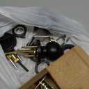 Front Door Lock Set Exterior Door Lock Set with Deadbolt, Single Cylinder Deadbolt Lock and Door Knob Set, Keyed Alike, Matte Black Door Knob and Deadbolt Set(1Pack Set)