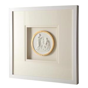 Sculpture Wall Art,French Vintage Decor with Framed,Aesthetic Gold Paintings for Home Living Room Bedroom Office and House Gallery（15.8x15.8in）