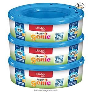 Diaper Genie Bags Refills 270 Count (Pack of 3) with Max Odor Lock | Holds Up to 810 Newborn Diapers