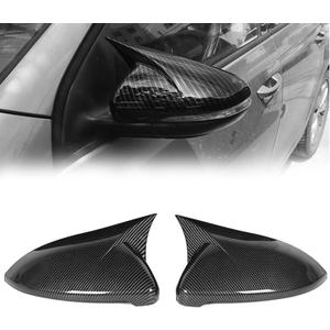 2pc Carbon Fiber Rear View Mirror Covers Caps,Replacement Rearview Mirror Covers,Fits for VW Golf MK7 MK7.5 Base GTI R 2013 2014 2015 2016 2017 2018