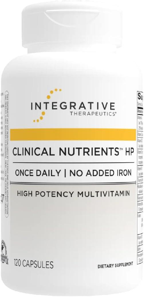 Integrative Therapeutics Clinical Nutrients HP - Daily Multivitamin for Vital Nutrients - Antioxidant Support for Men & Women* - No Added Iron - Dairy-Free - 120 Count (60 Servings), Exp 07/31/2027