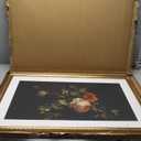 ARPEOTCY Vintage Gold Framed Large Wall Art, 24"x36" Floral Rose Retro Picture Paintings, Antique Canvas Artwork, Victorian Frame Wall Decor for Living Room Bedroom