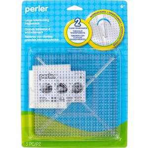 Perler Beads Funfusion: Large Clear Interlocking Pegboards