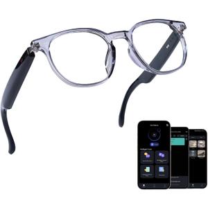 Giinova Ai Smart Glasses Bluetooth 5.4 with Translation for Men Women 160+Languages ColorChange Lens Chat GPT Assistant Free App Translator Glasses Meeting,Driver,Travel
