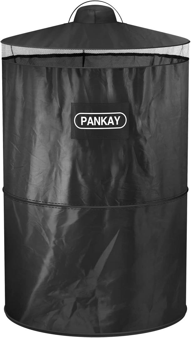 PANKAY Pop Up Privacy Tent, Portable Outdoor Camping Bathroom Toilet Tent, Collapsible Shelter for Camping & Emergency  Lightweight & Sturdy, Easy Set Up, Foldable - with Carry Bag (Black)