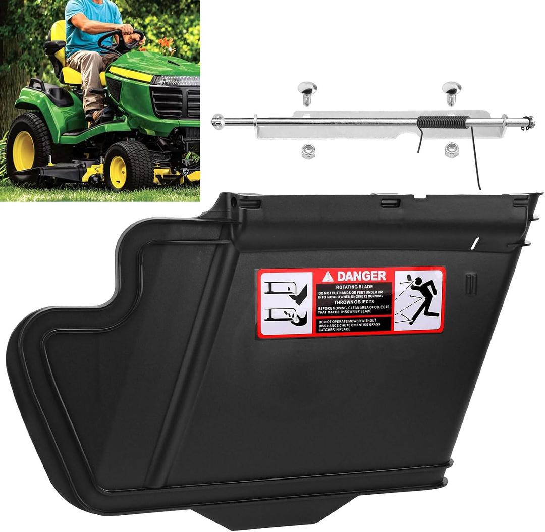 Braveboy Deck Discharge Chute Compatible with John Deere 48" 54" Decks 1025R 2025R GX325 Z425 Z445 - W/Installation Screws, Springs, etc