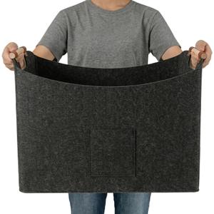 2 Pcs 85L Large Laundry Storage Basket with Handles, Collapsible Laundry Hampers for Dirty Clothes, Felt Organizer Basket for Blanket Toy Gifts, Living Room & Car Trunk 23.6 x15.8 x15.8