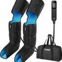 FIT KING Air Compression Leg and Foot Boots Massager for Circulation from Foot to Thigh to Relieve Pain, Swelling, Edema - Pressure Sensor & LCD Display & 3 Timer Optional