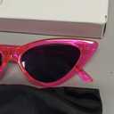 livho Retro Vintage Narrow Cat Eye Sunglasses for Women Clout Goggles Plastic Frame (Barbie Powder)