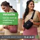 Gaiam Altitude Waist Pack - Storage Belt Bag for Women And Men - Adjustable Belt With Lightweight Pouch For Storing Essentials (One Size, Morning Dew)