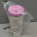 Owala SmoothSip Slider Insulated Stainless Steel Coffee Tumbler, Reusable Iced Coffee Cup, Hot Coffee Travel Mug, BPA Free 20 Oz, Pink/Tan (Daybreak)