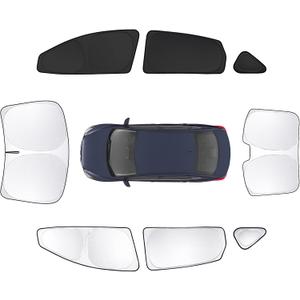 8pcs Car Window Shades for Nissan Sentra 2014-2019 Accessories,Windshield Side Rear Full Sunshade,Sun Visor UV Blocking, Privacy Protection and Blackout for Camping Outdoor