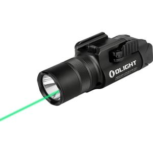 OLIGHT Baldr Pro R 1350 Lumens Magnetic USB Rechargeable Tactical Flashlight with Green Beam and White LED Combo, Rail Mount Weaponlight Compatible with 1913 or GL Rail, Built-in Battery (Black)