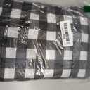 Tablecloth of Polyester -Fitted with Elastic, Water Proof, Washable, Fits for Table 36 x 60 Inch, Checked Black Design, for Indoor/Outdoor Kitchen and Picnic and More...