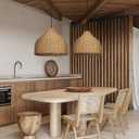 Arturesthome 1 Light Rattan Pendant Light,15.7" Wicker Chandelier Woven Rustic Pendant Lighing Rattan Chandelier for Dining Room Kitchen Island Entryway