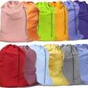 Extra Large Laundry Bag Travel Laundry Bags with Drawstring Closure Fit a Laundry Basket or Hamper for college dorm and apartment dwellers Machine Washable 30"x40" (Mixed Color 12 Pack)