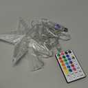 Christmas Tree Topper Star 7" LED Lighted Star Tree Top w/Remote Control, 5Point Star RGB Night Light Treetop, Small Xmas Tree Decor for Christmas, USB Plug in/Wire 9.84Ft