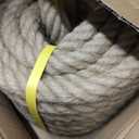 Heavy Duty Jute Rope - 1 Inch, 50 Feet, Natural Hemp for Crafts, Gardening, Bundling, Climbing, Hammock, Nautical, Tug of War, Railings, Home Decorating