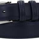 Women's Belt Fashion Multicolored Waist Leather Belts for Jeans Pants with Pin Buckle (Black, XS)
