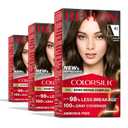 Revlon ColorSilk with Bond Repair Complex, Brown Permanent Hair Color, 100% Gray Coverage, Ammonia Free Hair Dye, Vegan Keratin, 41 Medium Brown (Pack of 3)