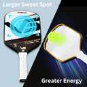 16MM Edgeless Pickleball Paddle, 3K T700 Thermoformed Raw Carbon Fiber Pickleball Paddle, USAPA Approved, Foam Injected Edges for Expanded Sweet Spot, Control and Balance
