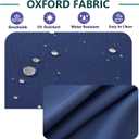 Patio Cushion Covers Replacement Outdoor Seat Cushions Cover for Patio Furniture, 4Pcs Deep Seat Bottom and Back Cushion Cover Set for Chair, Sofa and Couch, 28x28x6, 28x13x6, Blue