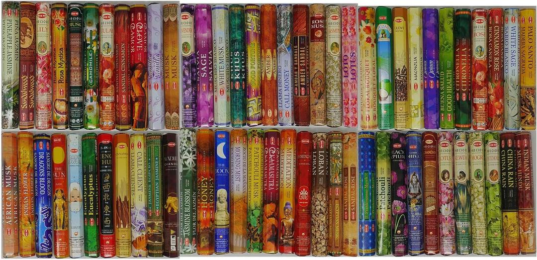 HEM Incense Sticks  12 Box Variety Pack (240 Sticks Total, 20 Sticks per Box) | Long Lasting Fragrance | Meditation, Relaxation, Yoga, Aromatherapy & Home Fragrance