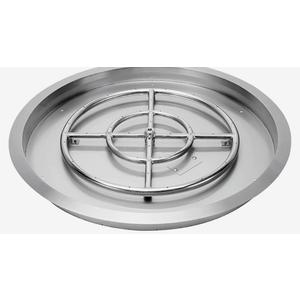 Stanbroil 31-Inch Round Fire Pit Burner Pan, Drop-in Fire Pit Insert
for Natural & Propane Gas Firepit Table, Stainless Steel, BTU 296,000 Max