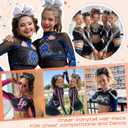 SEIKEA Cheer Ponytail Hair Piece, Lightweight Curly Cheerleader Hairpiece Realistic Natural Soft 14" Ponytail Extension for Cheerleader Competition Dance for Girls Teens Dark Brown