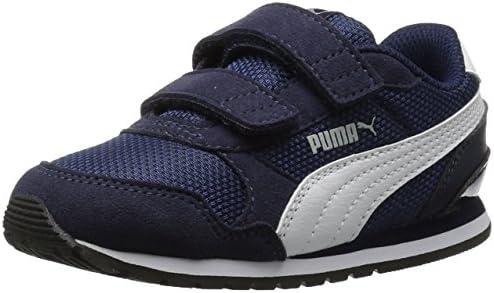 PUMA Baby ST Runner NL Velcro Kids Sneaker Peacoat White, 5 M US Toddler