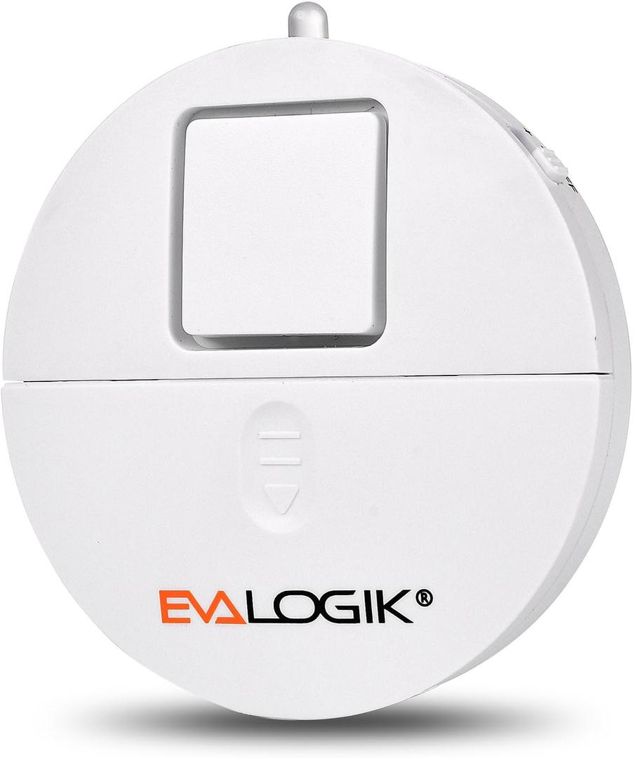 EVA LOGIK Modern Ultra-Thin Window Alarm with Loud 120dB Sound and Vibration Sensors Compatible with Virtually Any Window, Glass Break Alarm Perfect for Home, Office, Dorm Room