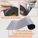YLL YLL PVC Slat Wall Panel Peel and Stick 118"x 15.7" Faux Grey Wood Grain Slat Panel Self-Adhesive Wallpaper Soundproof 3D Wall Panels
